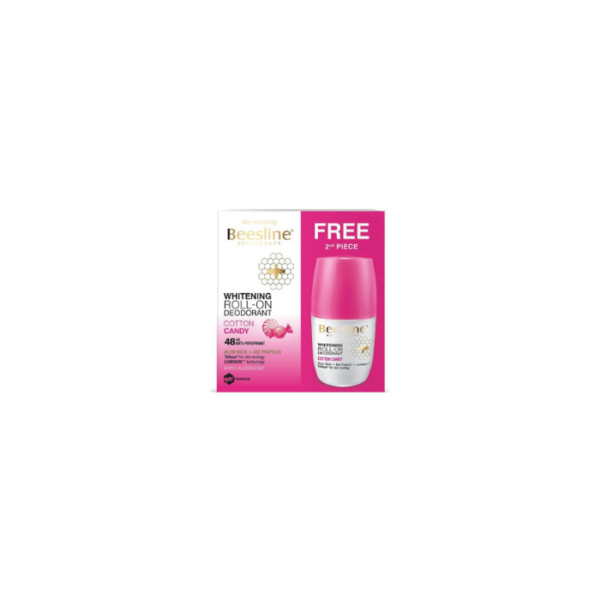 Natural Whitening Roll-On Deo Cotton Candy 1+1 Free Beesline