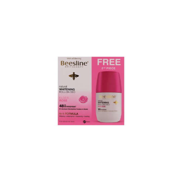 Natural Whitening Roll-On Deo Elder Rose 1+1 Free Beesline