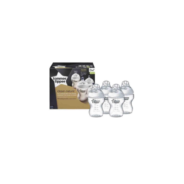 Newborn Feeding Bottles Biberons Set 4 Bottles 260ml Tommee Tippee