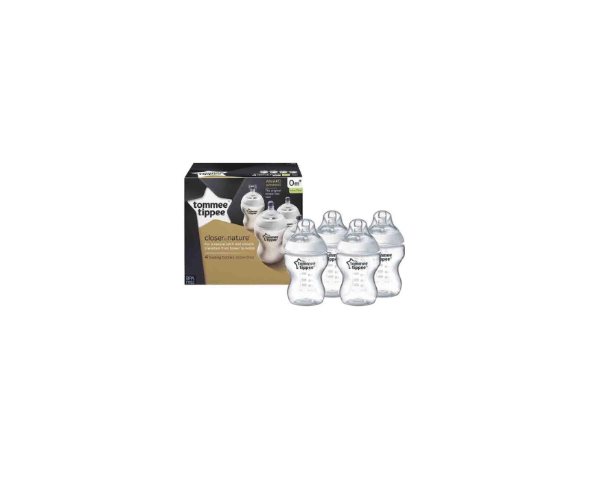 230 Newborn Feeding Bottles Biberons Set 4 Bottles 260ml Tommee Tippee - Image 1