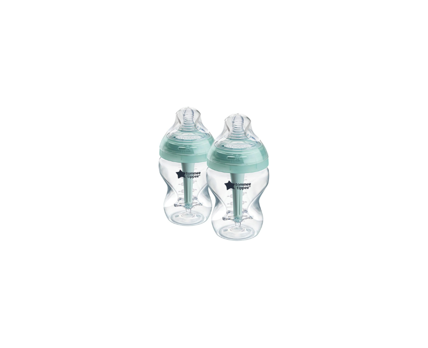 246 0+m Pack of 2x 260ml Combat Colic Feeding Bottles Tommee Tippee - Image 1