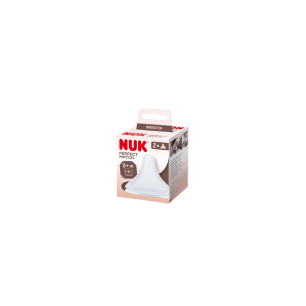Perfect Match Silicone Teat 0+M Pack2 NUK