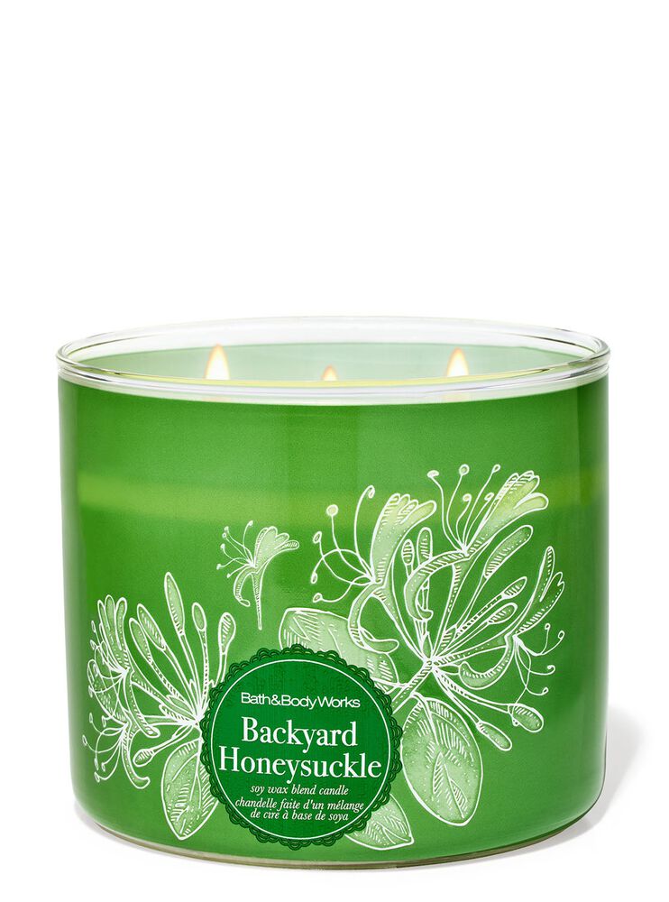 28012649 Bath and Body Works Candle Backyard Honeysuckle
