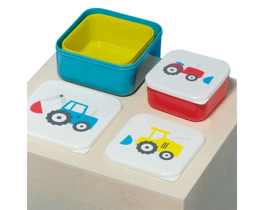 3 Tractor Kids Lunch Box Set - Image 1