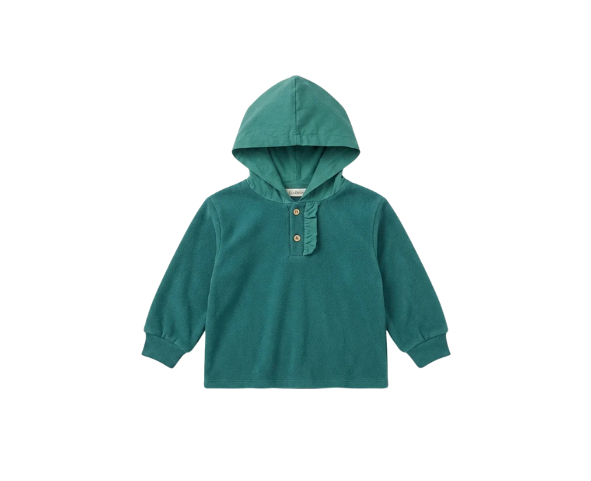 3 Zara Boys Green Hooded Blouse - Image 1