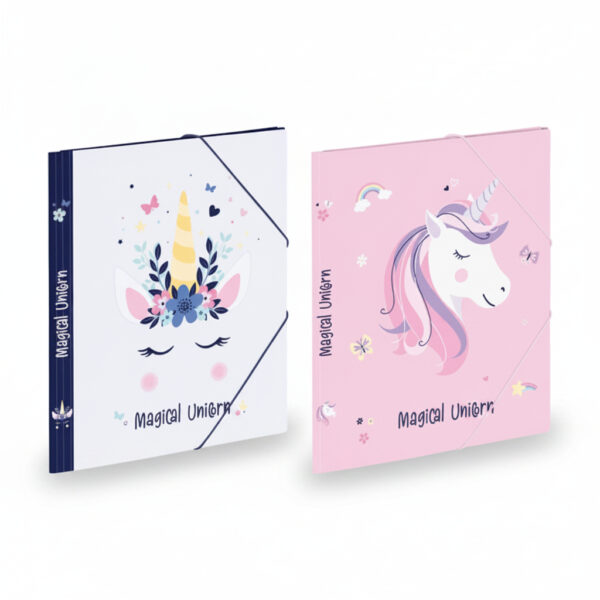 Document Wallet A4 3 Flap Elastic Closure Magical Unicorn #VIQ-201440-08