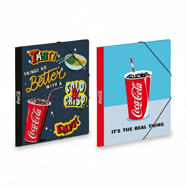Document Wallet A4 3 Flap Elastic Closure Coca-Cola Tasty #VIQ-201502-08