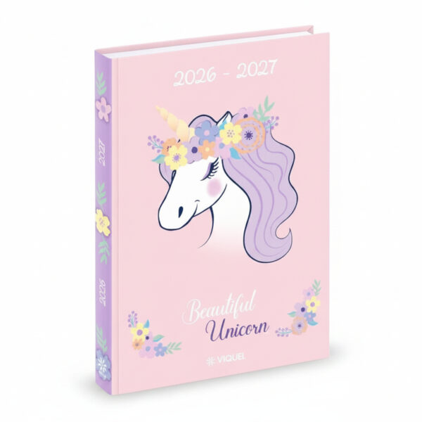 School Diary 11x17cm Aug 2026-Jul 2027 Licorne #VIQ-745510-05