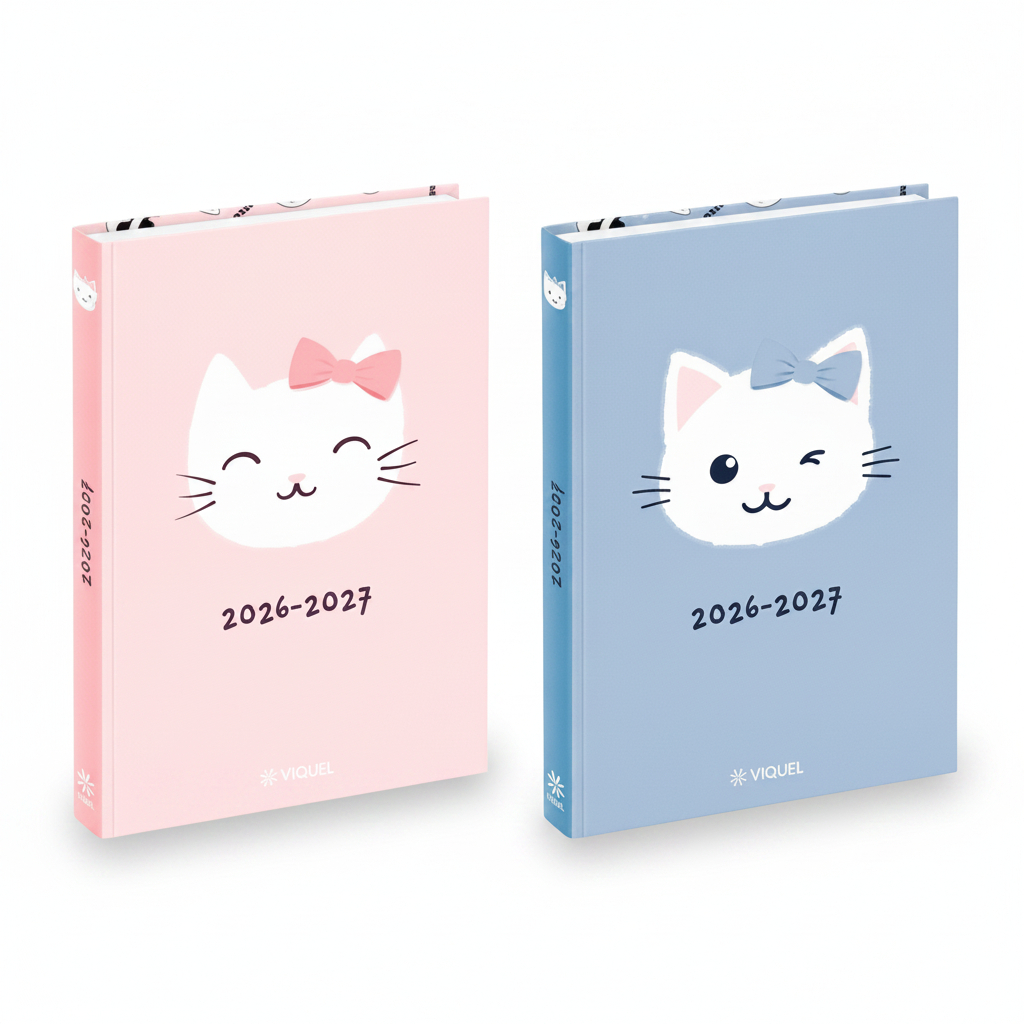 3135257455512 School Diary 11x17cm Aug 2026-Jul 2027 Miaou #VIQ-745551-05