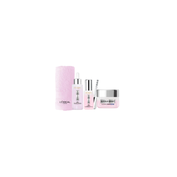 Glycolic Bright Skincare Set with Towel L’Oréal Paris