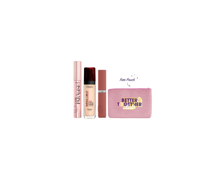 382 Makeup Set Mascara Foundation Lipstick Bundle L’Oréal Paris - Image 1