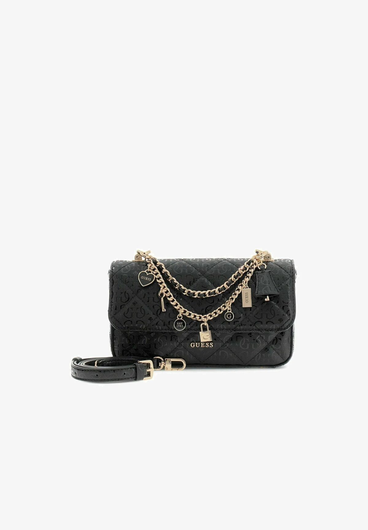 3b0f33b09f5741039dafc5d46d796af1 Guess - Black FLAP Shoulder bag