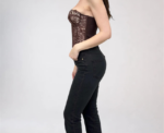 Padded Lace Corset in Black - Image 