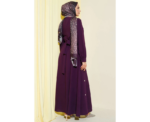 Premium Quality Purple Dress with Pearl Flowers - Image 