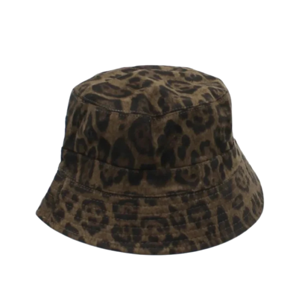 Kaki Leopard Bucket Hat