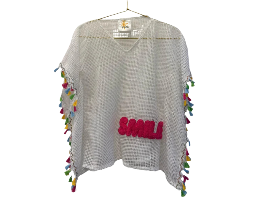 4 SMILE And Colours Mesh Beach Cover Up - Image 1