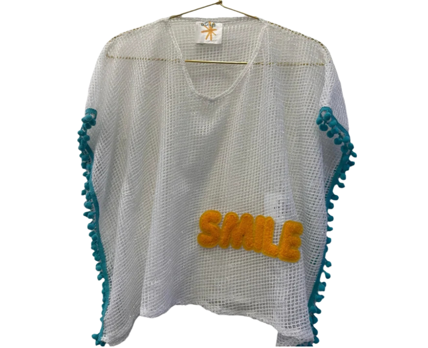 4 SMILE Mesh Beach Cover Up - Image 1