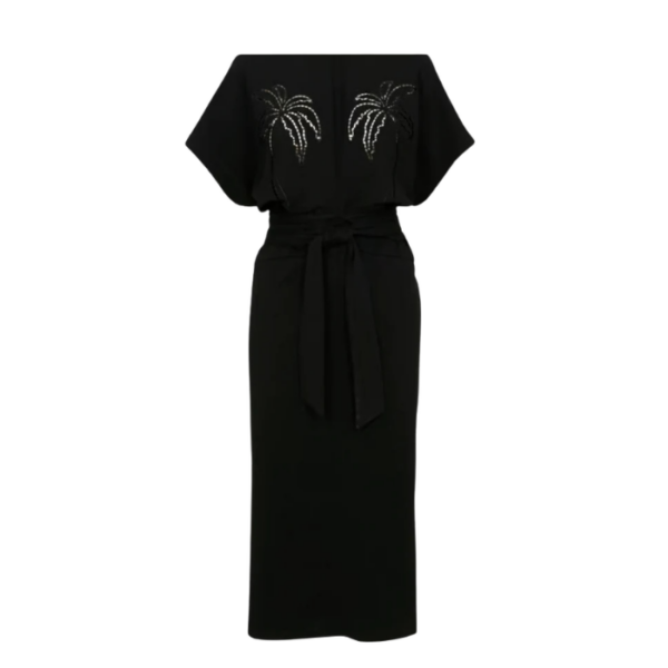 Tied Palm Dress Black Edition