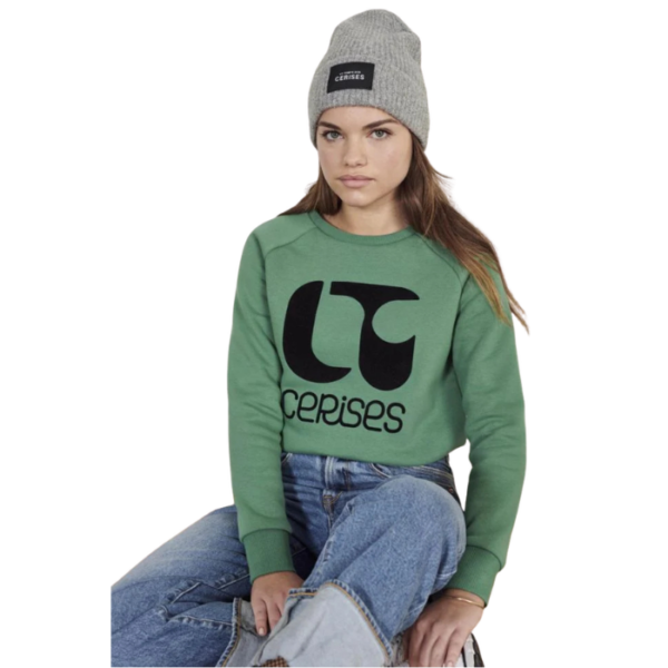 Green Sweat With Removable Collar