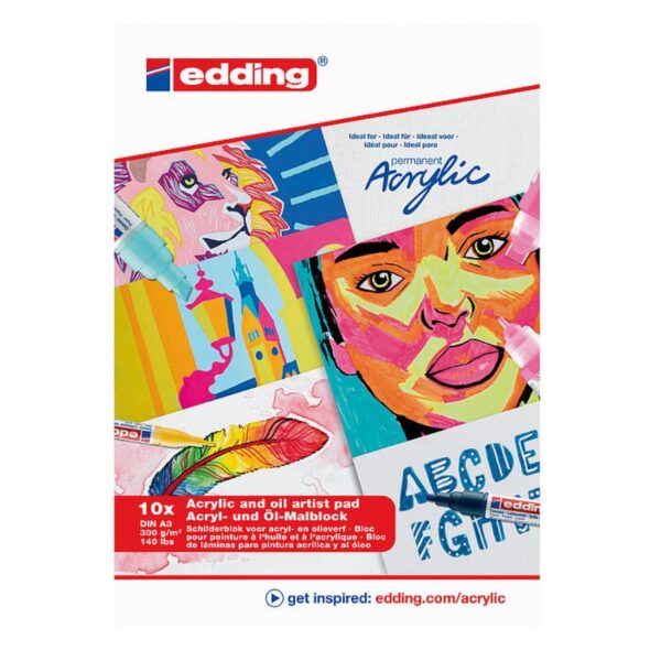 Acrylic-Oil Pad A3 10/Sh 300g White E-30010