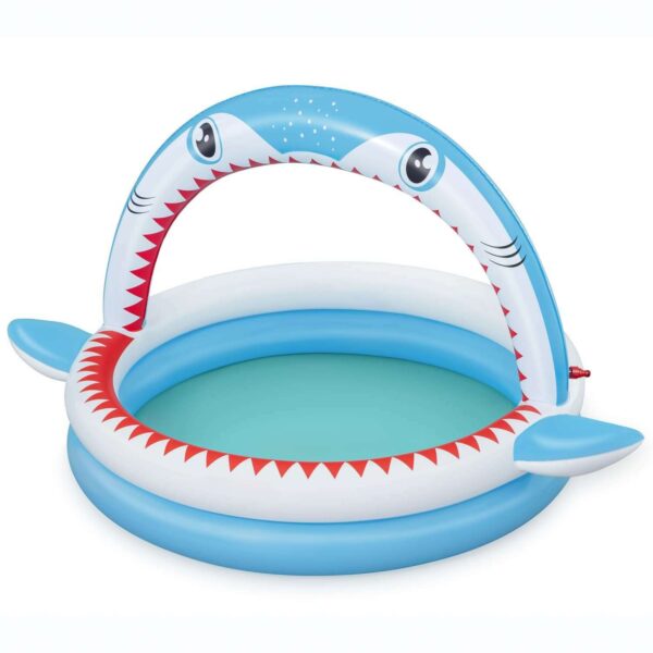 Sharktastic Sprinkler Play Pool 163x127x92cm