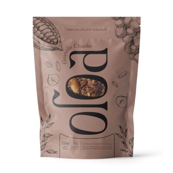 Oloa Dark Chocolate Hazelnut Granola Chunks 330g