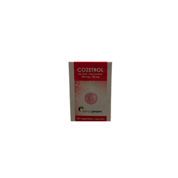 Cozetrol CoQ10 + Resveratrol 200mg/50mg – Antioxidant & Energy Support Supplement