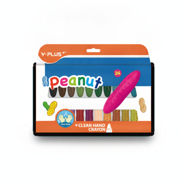 Peanut Crayons 24Pcs/Set + Clean Hand Crayon #Cr190118