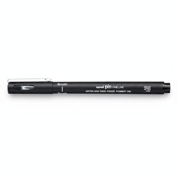 Fineliner Unipin Pen Pigment Ink Black Brush#Br-200