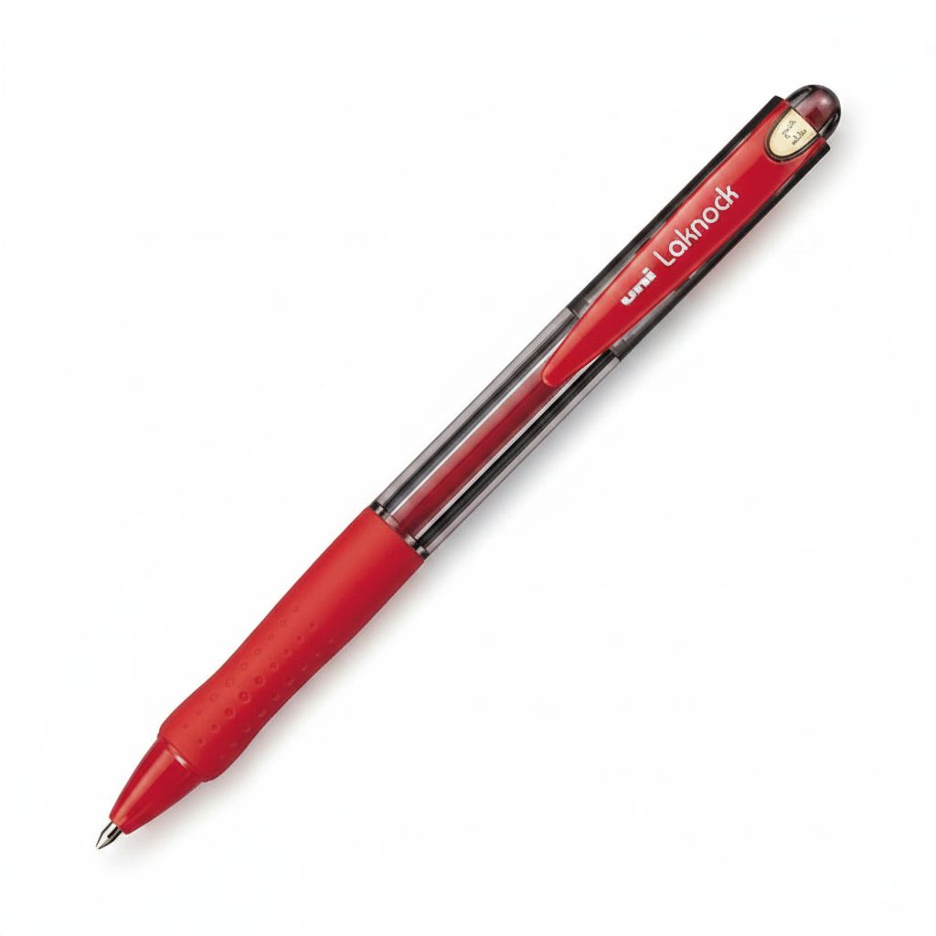4902778717844-2 Ball Pen Laknock Retractable Red 1.4Mm #Sn100(14)