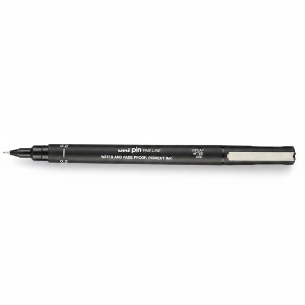 Fineliner Unipin Pen Pigment Ink Black 0.2Mm #02-200