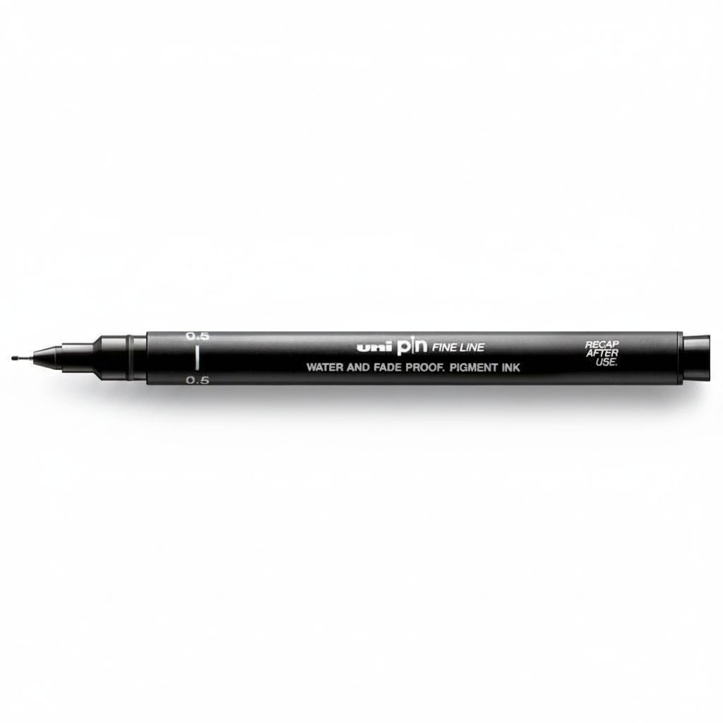 4902778915387-3 Fineliner Unipin Pen Pigment Ink Black 0.5Mm #05-200