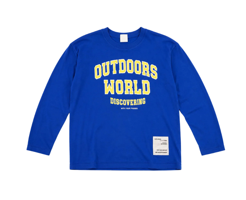 5 Zara Boys Royal Blue Outdoors World Printed Blouse - Image 1