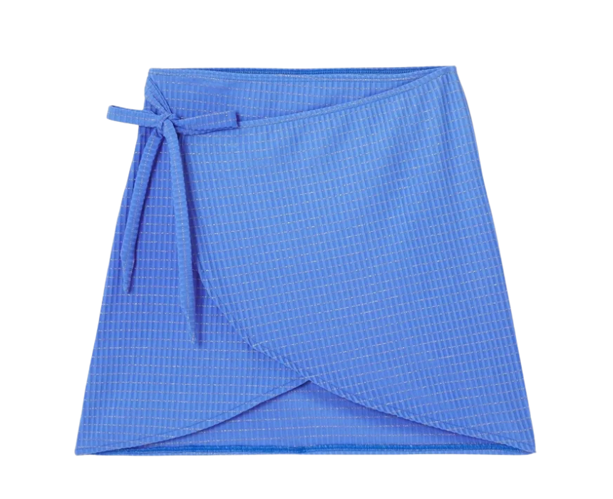 5 Lurex Blue Swim Skirt - Image 1