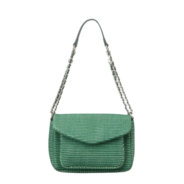 Raffia Green Bag