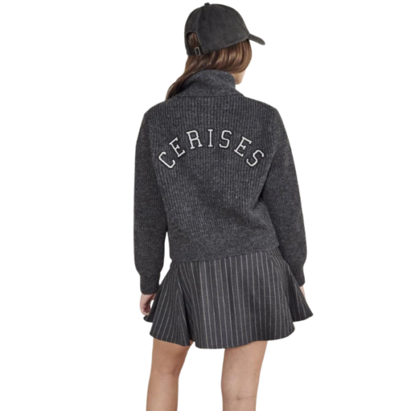 Grey Zipped Cardigan
