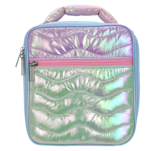 Color Block Quilted Lunch Bag