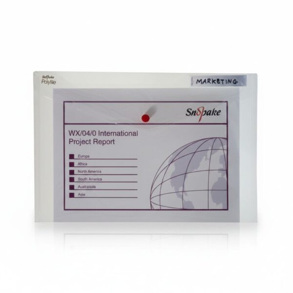 File Envelop A4 W/ Index Pocket Clear #12841X