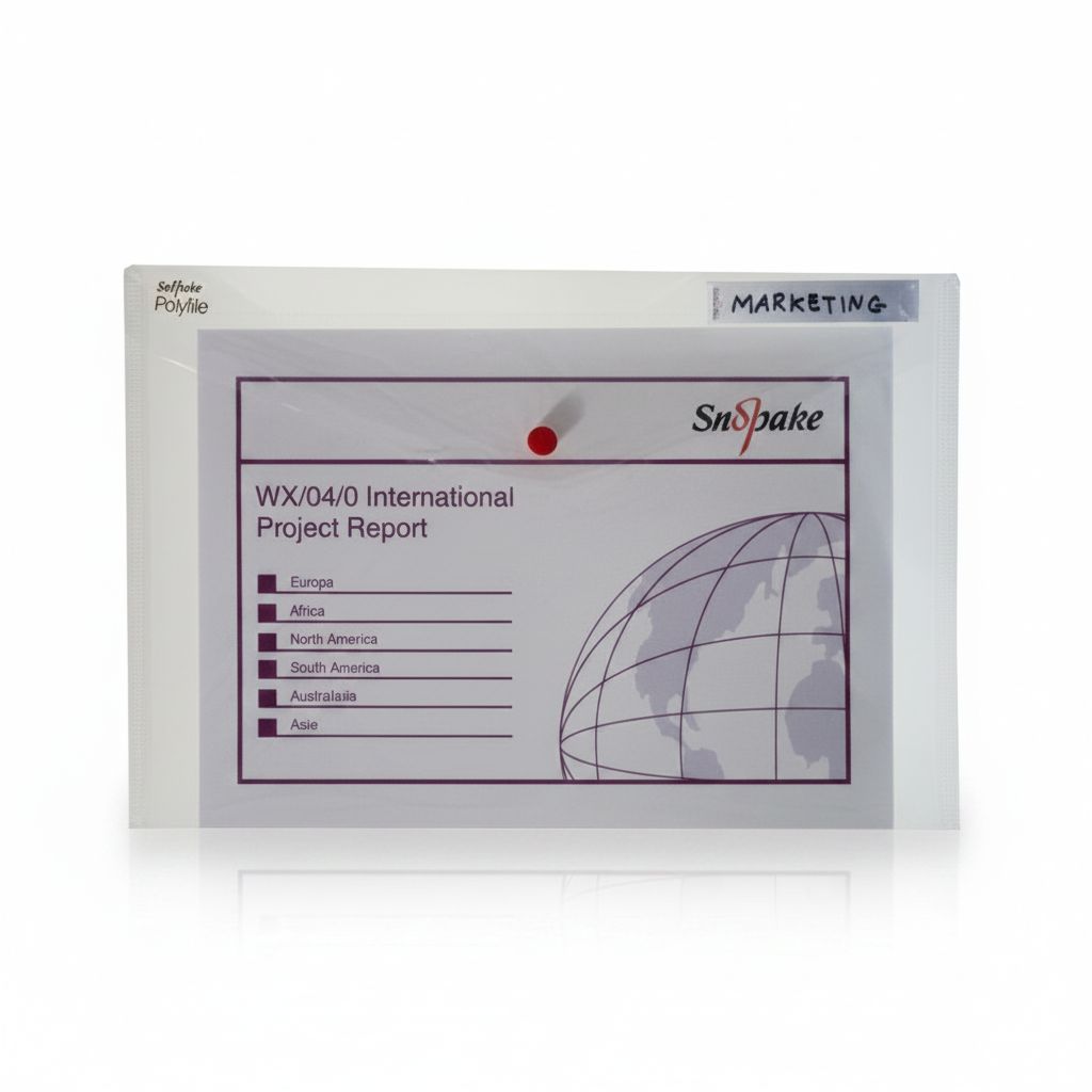 5017303021811 File Envelop A4 W/ Index Pocket Clear #12841X