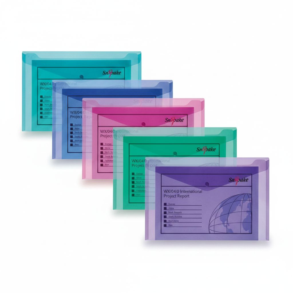 5017303088340 File Envelop A4 W/ Index Pocket Ass.Color #12843X