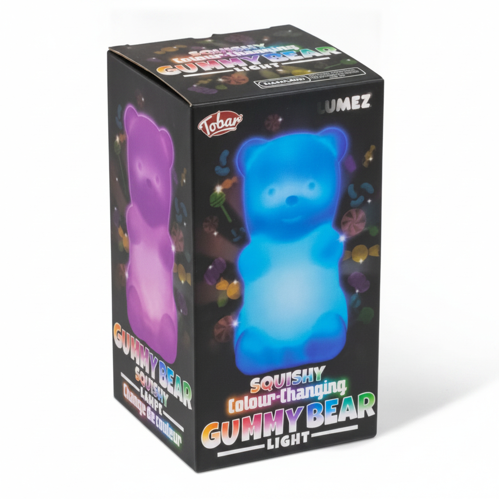 5038728153017 Lumez Squishy Colour Changing Gummy Bear Light#38749