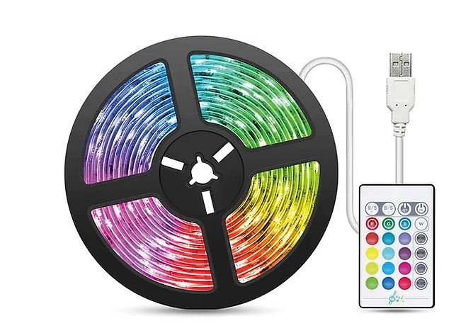 5055944706322 Led Strip Light With 16 Color And Remote Control 3M #Ledsp-03