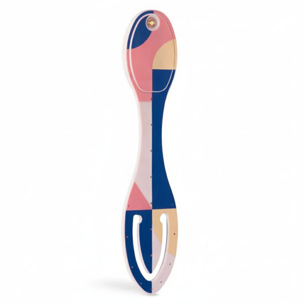 Flexible Led Book Light In Peachy Blocks Design Perfect For Hands-Free Reading#Flpb