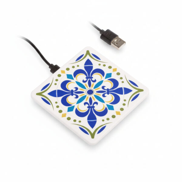 Retractable Multi-Cable Usb Phone Charger Tile Print#Zcti