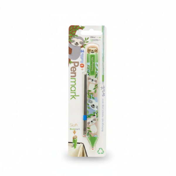 Premium Pen With Book Clip And Refills Sloth Themed#Pbsrnew