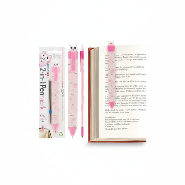 Premium Pen With Book Clip And Refills Kitty Themed#Pbkirnew