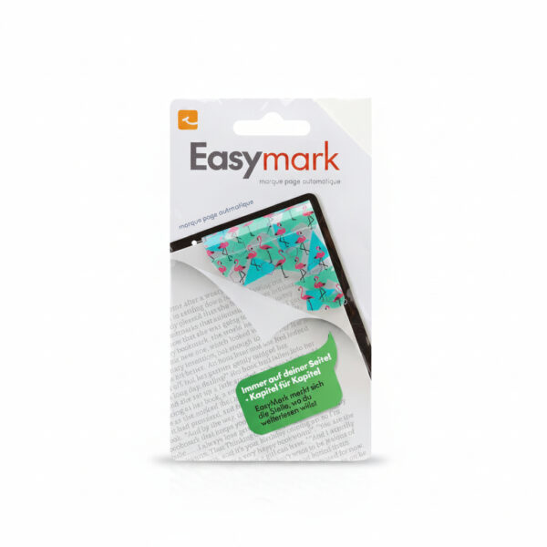 Slim Magnetic Bookmark Set In A Modern Flamingo Print#Emfl