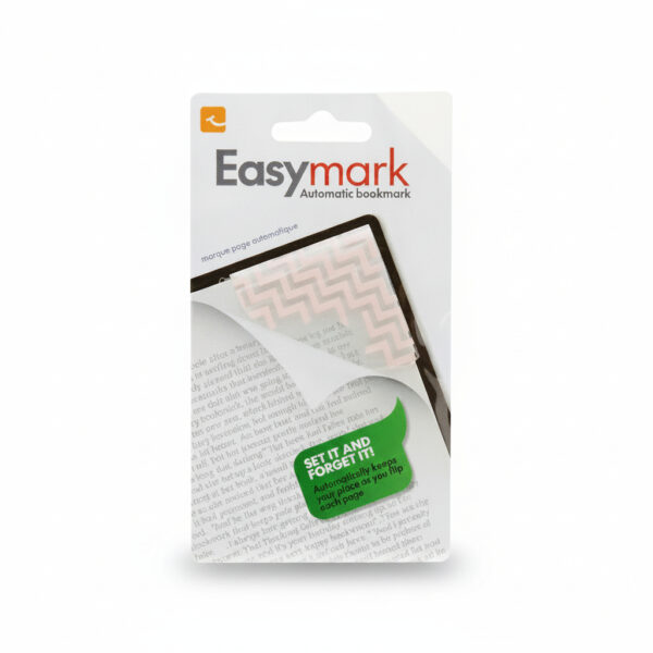 Slim Magnetic Bookmark Set In A Modern Pink Zigzag Print#Empz