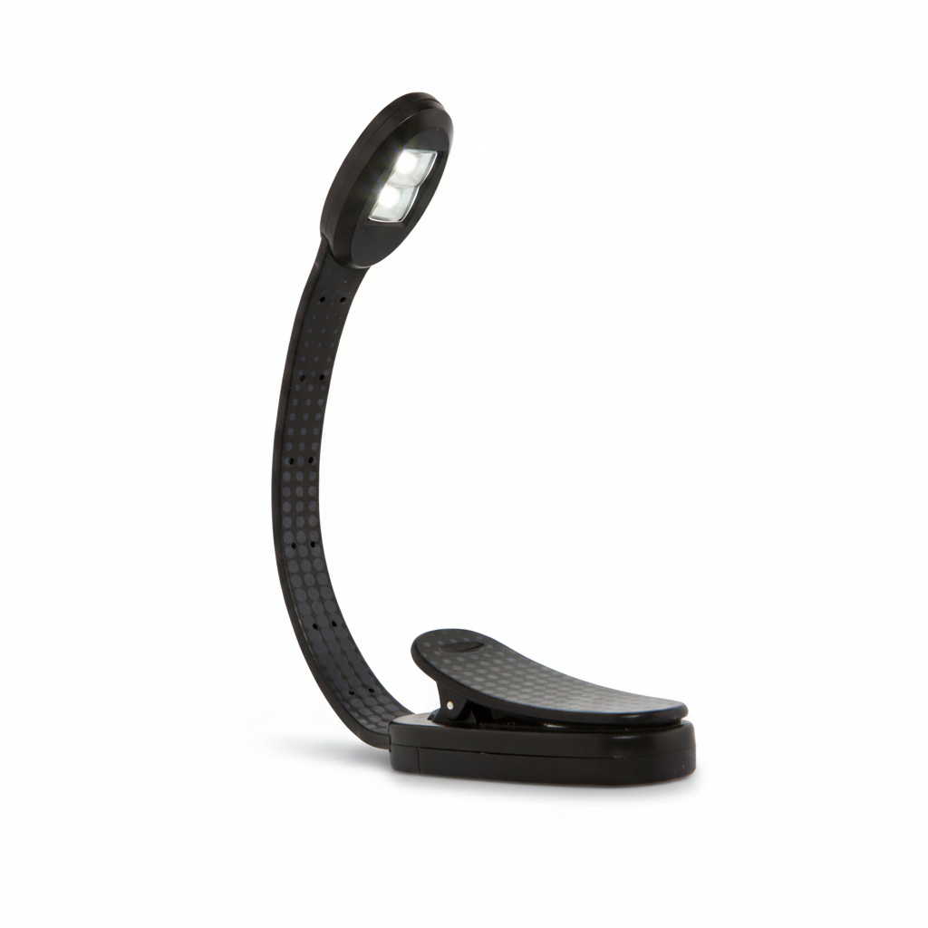 5060213016163 Flexible Led Book Light In Xtra Black Dots Design Perfect For Hands-Free Reading#Flxbk