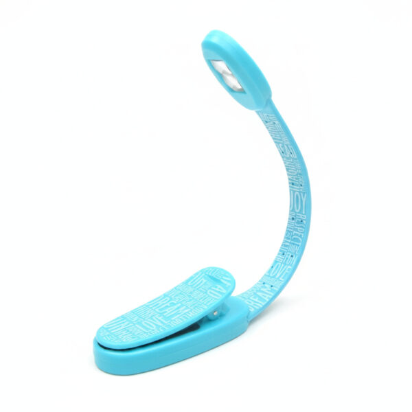 Flexible Led Book Light In Xtra Blue Words Design Perfect For Hands-Free Reading#Flxbw